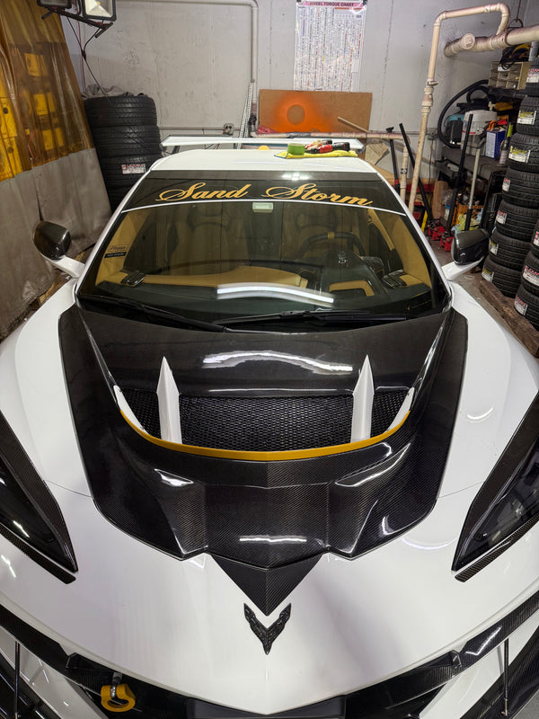 C8 Corvette ZR1 Double Sided Carbon Fiber Hood