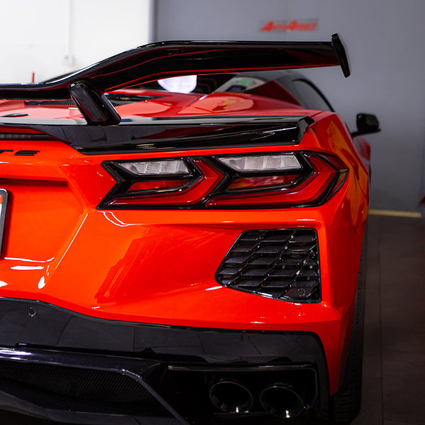 2020-2026 Corvette C8 Type-Z07 Style Rear Spoiler Aluminum or Carbon Fiber 2pc For Stingray