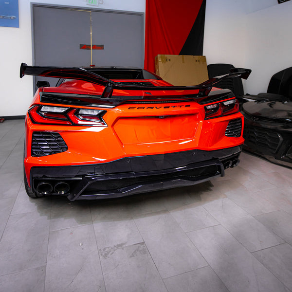 2020-2026 Corvette C8 Type-Z07 Style Rear Spoiler Aluminum or Carbon Fiber 2pc For Stingray