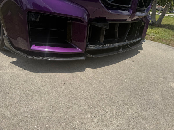 2023-2026 BMW M2 G87 Carbon Fiber MP Style Winglet Front Bumper Lip Splitter