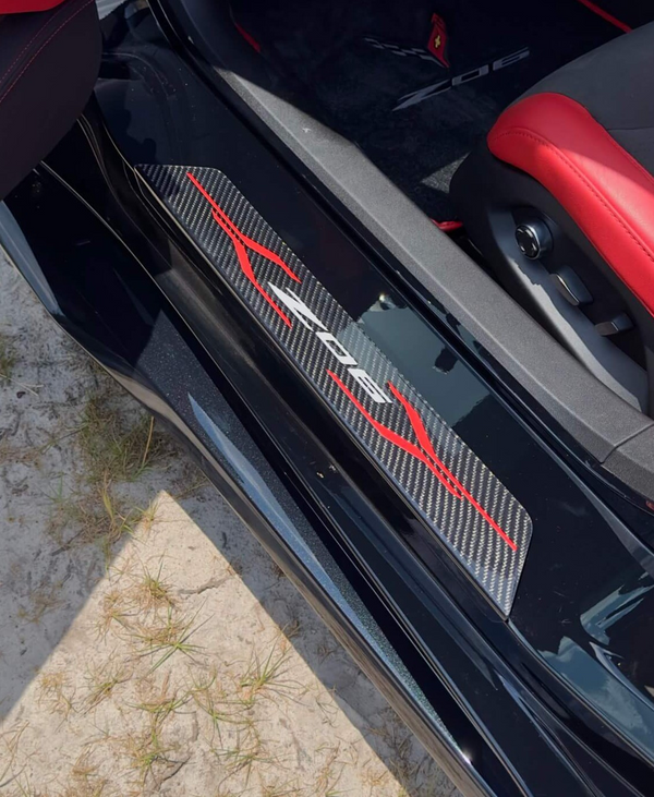 C8 Corvette Z06 Carbon Fiber Sill Plates