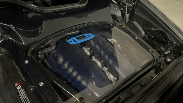 BLUE Carbon Fiber LT6 Engine Intake Manifold Covers
