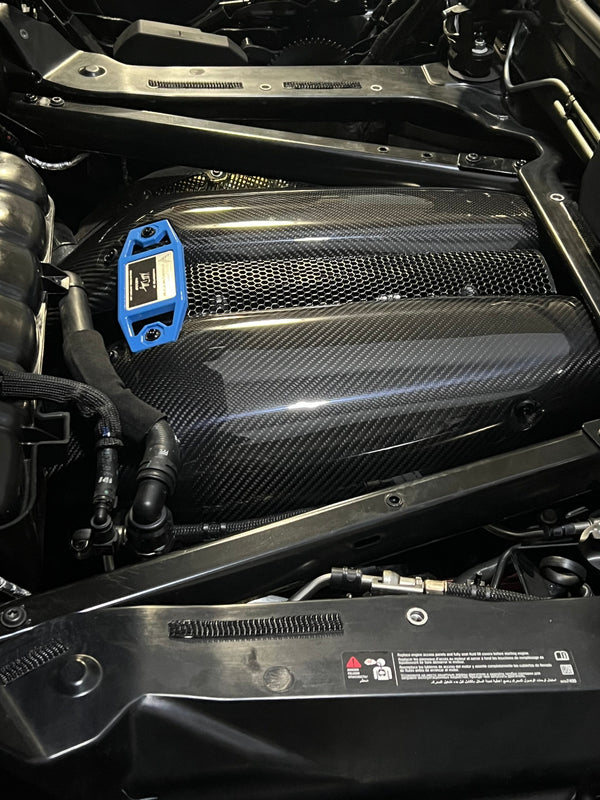 BLUE Carbon Fiber LT6 Engine Intake Manifold Covers