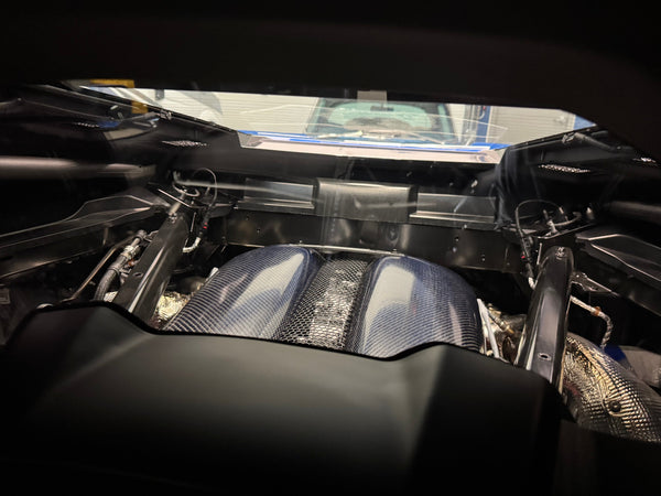 BLUE Carbon Fiber LT6 Engine Intake Manifold Covers