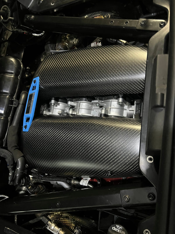 Matte Finish Carbon Fiber Intake Manifold Covers