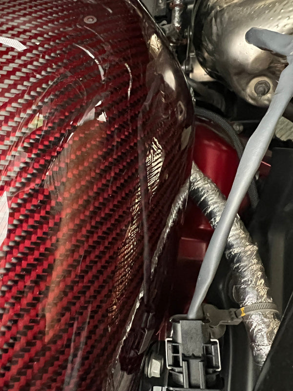 RED Carbon Fiber LT6 Engine Intake Manifold Covers