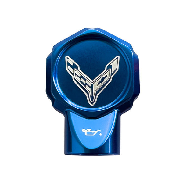 C8 Corvette Flags Billet Oil Dipstick Cover - GM Licensed Product