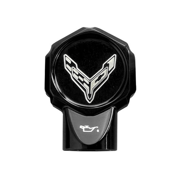 C8 Corvette Flags Billet Oil Dipstick Cover - GM Licensed Product