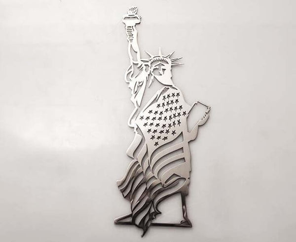 Emblem "Lady Liberty" Statue Of Liberty 1PC | Stainless Steel, Choose Finish