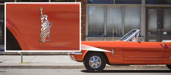 Emblem "Lady Liberty" Statue Of Liberty 1PC | Stainless Steel, Choose Finish