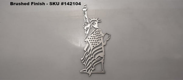 Emblem "Lady Liberty" Statue Of Liberty 1PC | Stainless Steel, Choose Finish