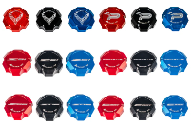 C8 “Corvette Flag” “Z06” Z51” “Paragon” “ERay” “Corvette” Billet Coolant Cap Cover - Black, Blue or Red
