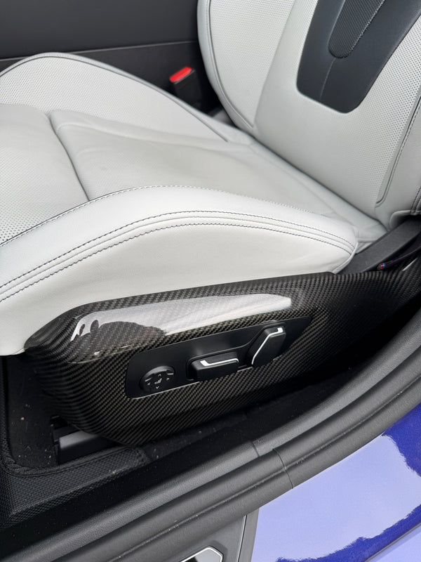 G90 / G99 M5 OEM Style Dry Carbon Fiber Seat Side Trim Covers