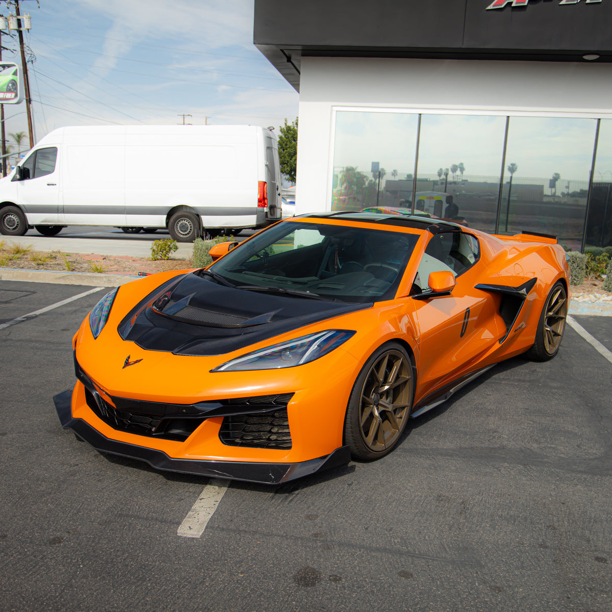 C8 CORVETTE ZR1 DOUBLE SIDED CARBON FIBER HOOD