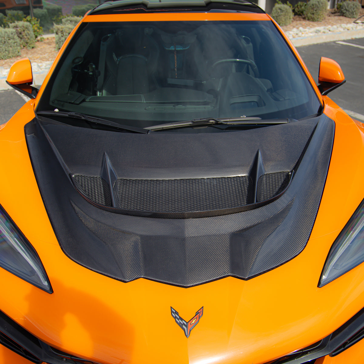C8 CORVETTE ZR1 DOUBLE SIDED CARBON FIBER HOOD