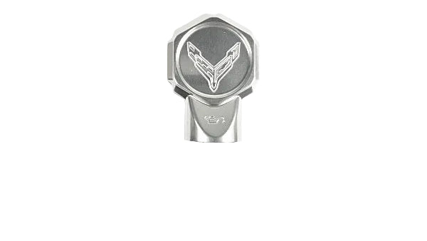 C8 Corvette Flags Billet Oil Dipstick Cover - GM Licensed Product