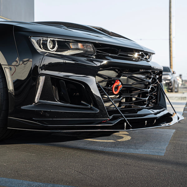 2017-2025 Chevy Camaro ZL1 Carbon Fiber Extension Splitter with Rods