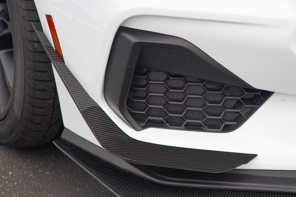 Ford Mustang GT S650 Carbon Fiber Front Bumper Canards 2024 - Current (does not fit Dark Horse bumper)