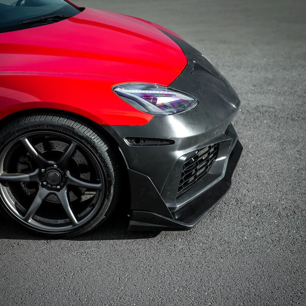 2005-2013 Corvette C6 Base | C7 ZR1 Style Front Bumper Conversion Kit Surface Finish Primed Black