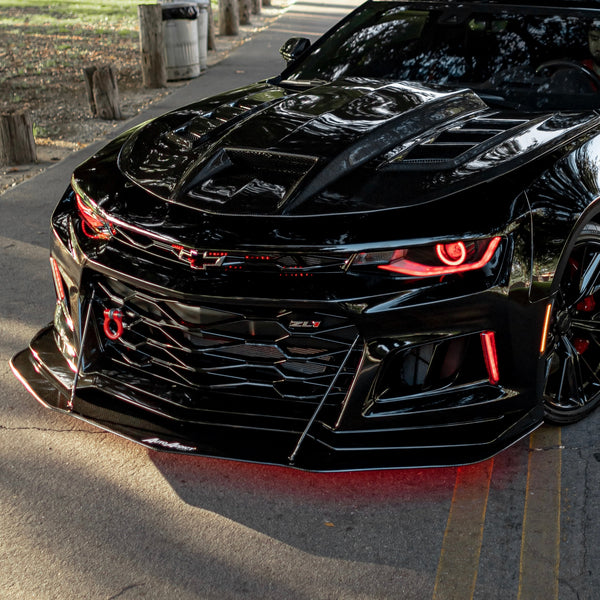 2017-2025 Chevy Camaro ZL1 Carbon Fiber Extension Splitter with Rods