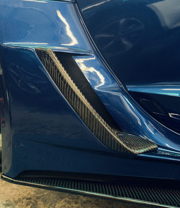 Rear Air Duct Brake Vent Carbon Fiber C7 Corvette Z06 / Grand Sport 2014 +