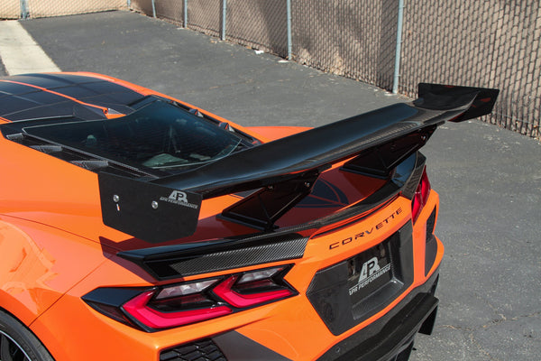 GTC-500 Carbon Fiber Adjustable Wing - Chevrolet C8 Stingray Z51 Corvette Convertible
