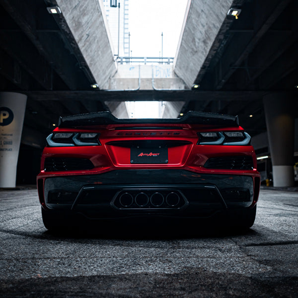 2020-2026 Corvette C8 Euro Smoke Style LED Taillights Amber Sequential Pair