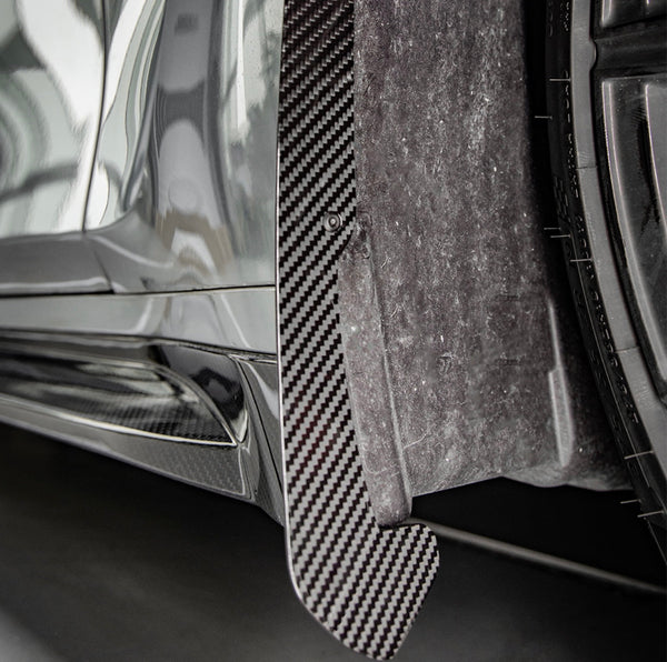 G8X SQ Dry Carbon Fiber Front Mud Flaps