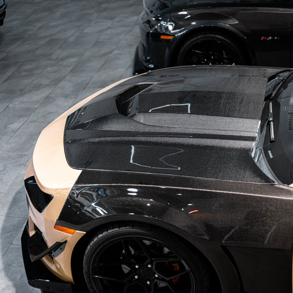 2010-2015 Chevy Camaro Type-ZR Carbon Fiber Double Sided Hood
