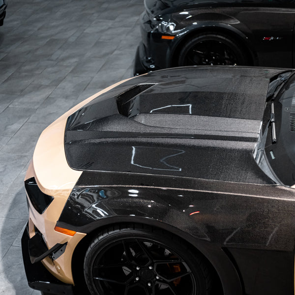 2010-2015 Chevy Camaro Type-ZR Carbon Fiber Double Sided Hood