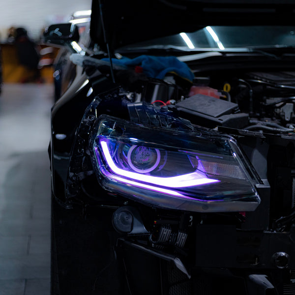 2016-2018 Chevy Camaro RGB OEM Replica Projector Headlights – Custom RGBW Bluetooth Control