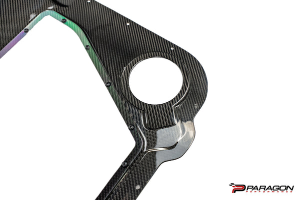 Paragon Performance C8 Corvette Eray ZR1X Carbon Fiber Clear Engine Cover - Convertible