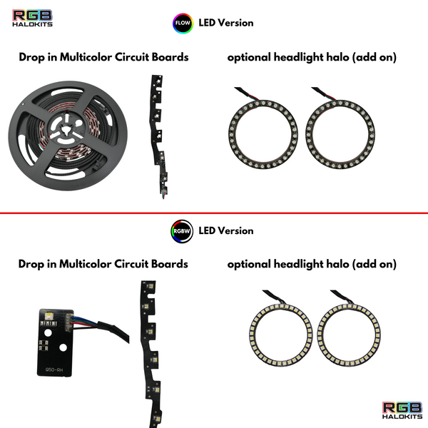 Infiniti Q50 Multicolor Flow DRL Boards (2014-2024)