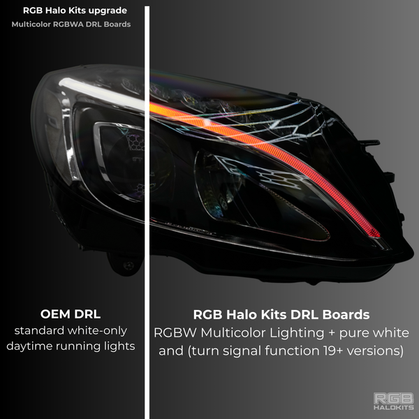 Mercedes Benz C-Class RGBW Multicolor DRL Boards (2015-2023)