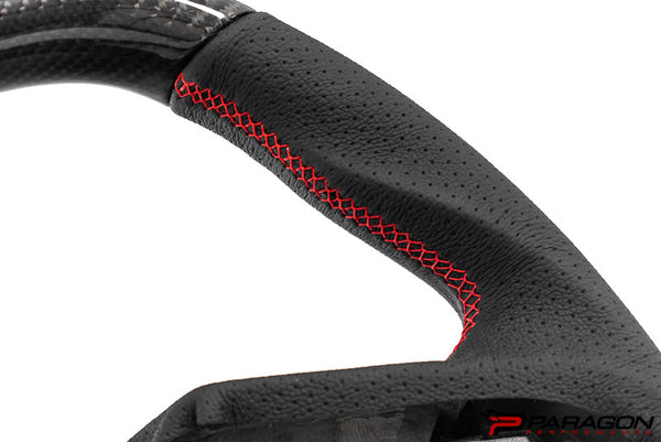Paragon Performance C8 Corvette Z06 Style Carbon Fiber Steering Wheel - Red