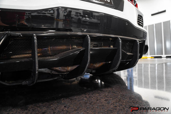 Paragon Performance C8 Corvette Rear Diffuser Strakes - Carbon Flash