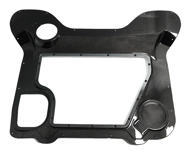 C8 Stingray / Z06 / E-Ray Black or Red Carbon Fiber Clear Engine Bay Cover - Convertible