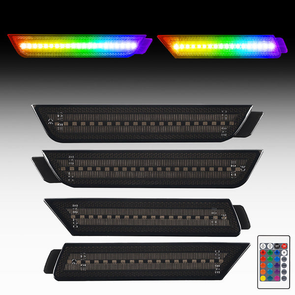 2010-2015 Chevrolet Camaro RGB Smoked LED Side Markers