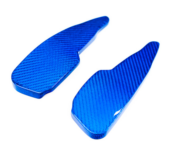 C8 Corvette Carbon Fiber Paddle Shifter Extenders (Black, Blue, Forged, Red or Silver)