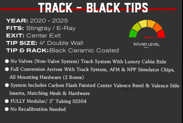 2020-2025 LeMans Edition C8 Corvette Stingray, E-Ray or Z06 Valve or NON-Valve Catback Center Exhaust