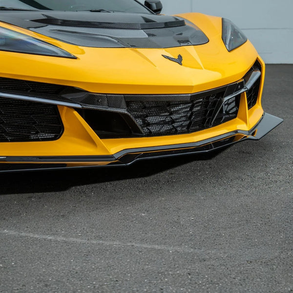 Corvette C8 Carbon Fiber Front Grille Tow Cover Kit