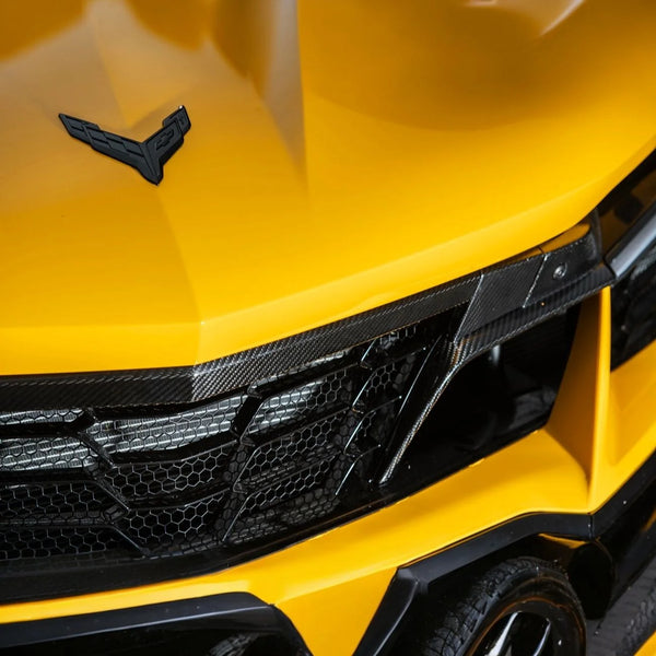 Corvette C8 Carbon Fiber Front Grille Tow Cover Kit