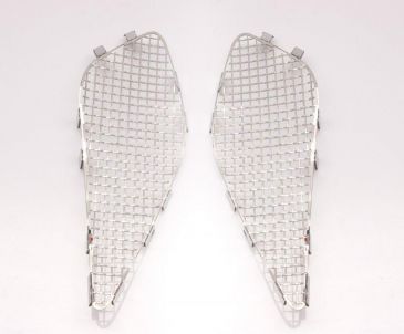 2014-2019 C7 Corvette Stingray - Rear Quarter Vent Grilles Laser Mesh 2Pc | Stainless Steel