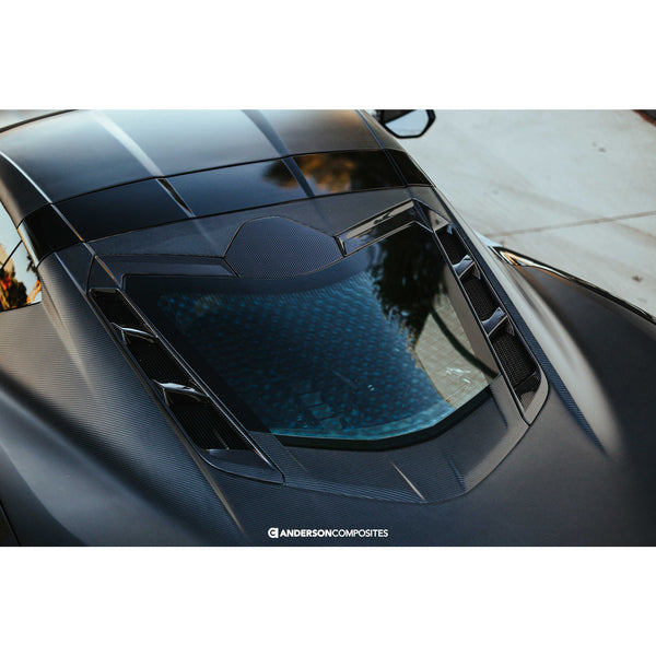 Anderson Composites 20-21 Chevrolet Corvette C8 OE Carbon Fiber Decklid Housing (w/o Backup Camera)