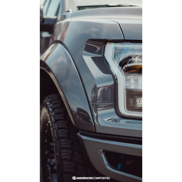 Anderson Composites 17-18 Ford Raptor Type Wide Fender Flares (Front)