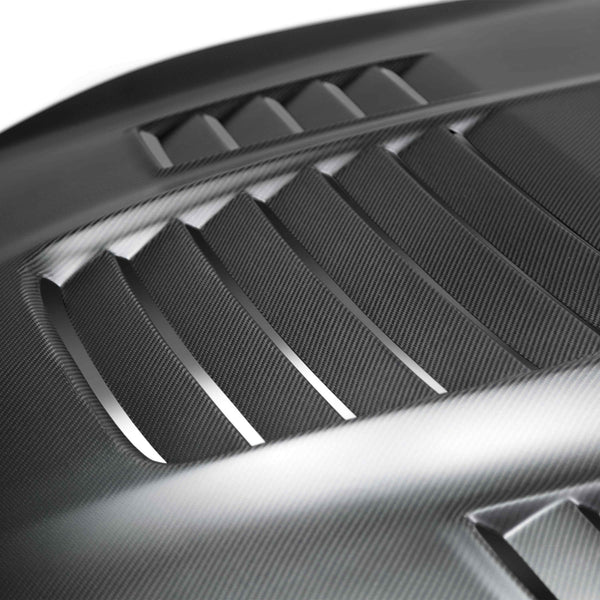 Anderson Composites 15-19 Ford Mustang Shelby GT350 Type-CR Double Sided Carbon Fiber Hood