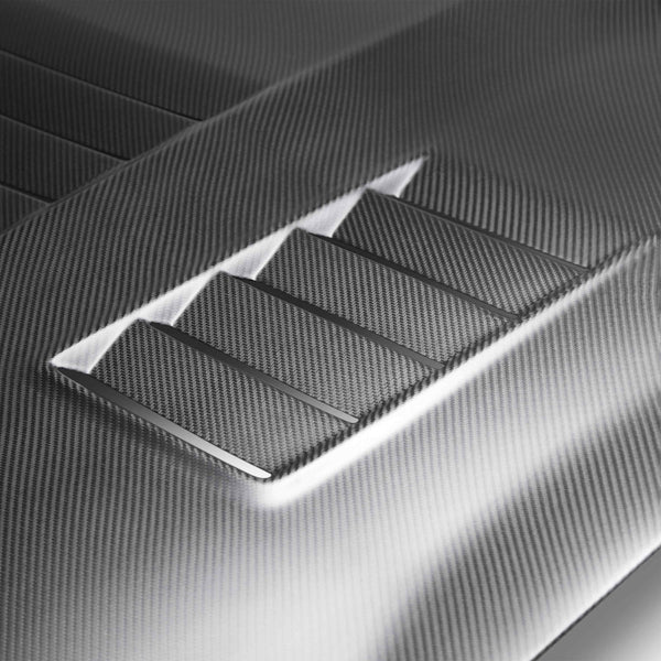 Anderson Composites 15-19 Ford Mustang Shelby GT350 Type-CR Double Sided Carbon Fiber Hood