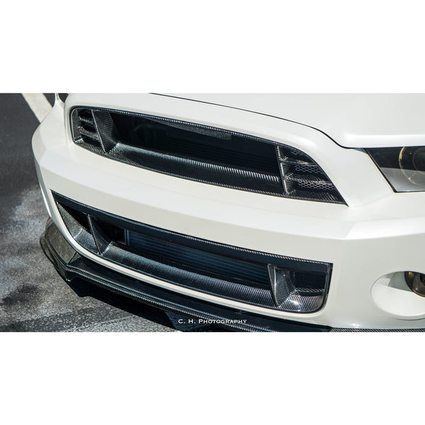 Anderson Composites 10-14 Ford Mustang/Shelby GT500 Front Upper Grille (w/o Spot for Cobra Emblem)