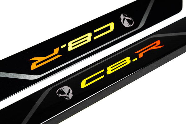AMT C8 Corvette Carbon Flash C8R Door Sill Plate Covers