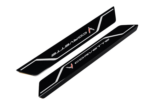 AMT C8 Corvette Carbon Flash "CORVETTE" Door Sill Plate Covers